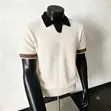 Men's Trim Knit Polo Shirt - Cream - 2