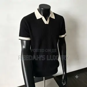 Men's Trim Knit Polo Shirt - Cream