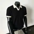 Men's Trim Knit Polo Shirt - Cream - 5
