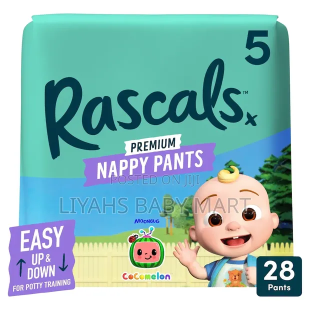 Rascals Premium Nappy Pants - Cocomelon Girman 5 (28 Pack) - 1