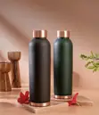 1000ml Pure Copper Water Bottle - Handcrafted Indian Copper Flask - 1