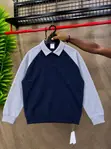 Premium White Half-Zip Sweat Top - 1