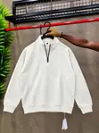 Premium White Half-Zip Sweat Top - 2