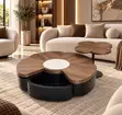 Modern Flower Center Table Set with Storage - GE - 3