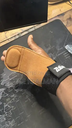 ZLYBox Heavy Duty Tan Leather Weightlifting Grips