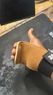 ZLYBox Heavy Duty Tan Leather Weightlifting Grips - 3