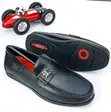 Polo Leather Horsebit Driving Loafers - Black - 1