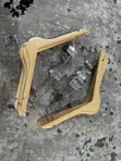 10 Brand New Wooden Trousers Hangers with Clips - 1