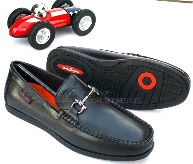 Salvatore Ferragamo Leather Horsebit Driving Loafers - 1