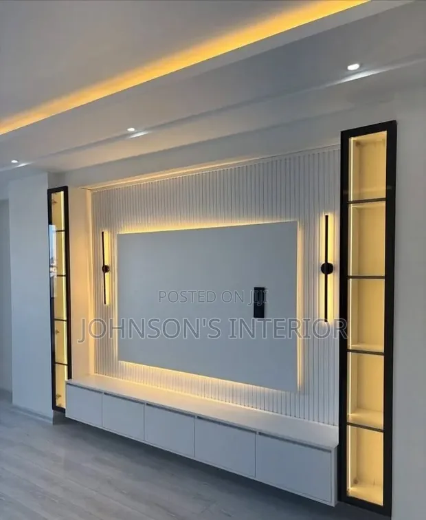 Home Interiors TV Media Unit with Lighting - 1