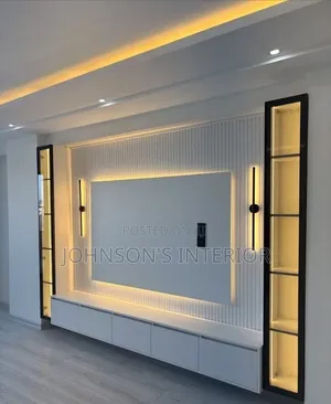 Home Interiors TV Media Unit with Lighting