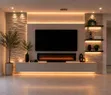 Home Interiors TV Media Unit with Lighting - 5