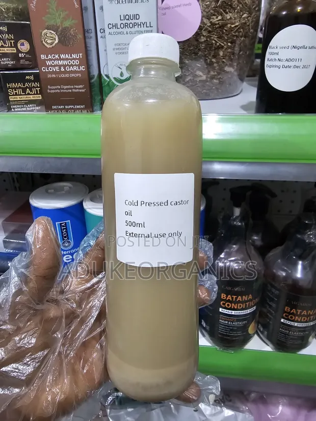 Hexane-Free Cold-Pressed Castor Oil (External Use Only) 500ml - 1