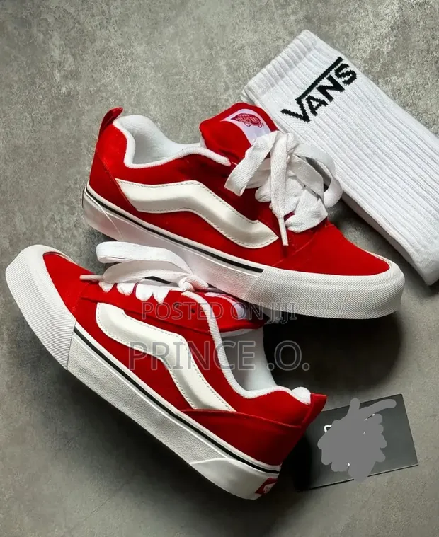 Vans Knu Skool "Red/White" Sneakers - 1