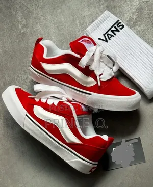 Takalmi na Vans Knu Skool "Red/White"