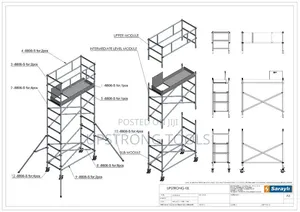 Upstrong Aluminium Mobile Scaffold Ladder