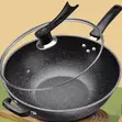34cm Non-Stick Wok Frying Pan - 1