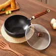 Premium Carbon Steel Wok/Sauce Pan with Glass Lid - 1