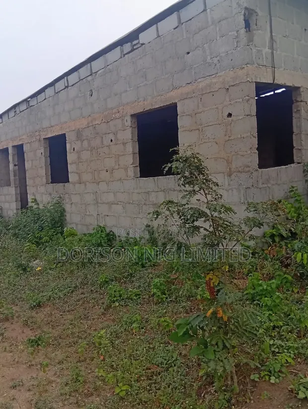 Half Plot for Sale with Uncompleted 3 Bedroom Building - 1