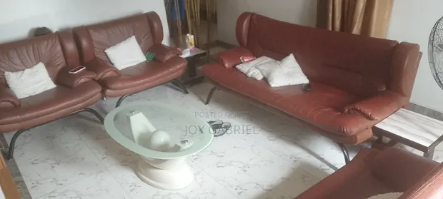 Home Interiors Leather Sofa Set - 1