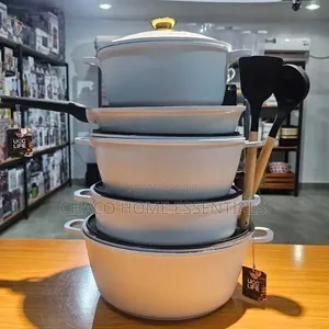 5-Piece Granite Non-Stick Cookware Set with Utensils