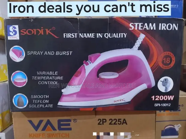 Sonik Heavy-Duty Steam Pressing Iron - 1