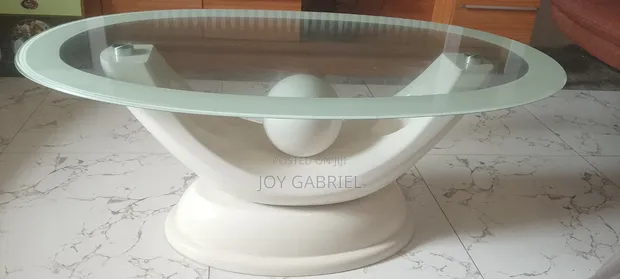 Home Interiors Oval Glass Center Table - 1