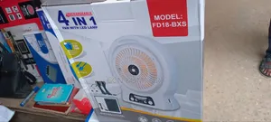 ACE Solar Rechargeable Table Fan with Panel and Bulb