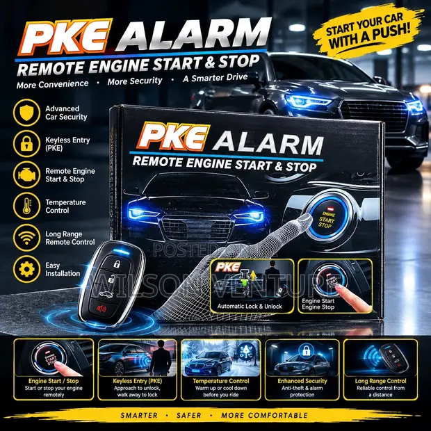 PKE Alarm Remote Keyless Engine Start Stop System - 1