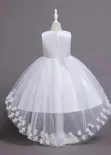 White Bridal Kids Party Dress Gown - 2