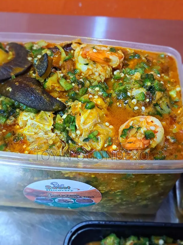2.4L Seafood Okro in Bowls - 1
