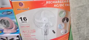 Easy Power 16-Inch Rechargeable Wall Fan with Remote & LED Light