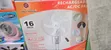 Easy Power 16-Inch Rechargeable Wall Fan with Remote & LED Light - 2