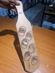 Wooden Tequila Shot Paddle Board with 6 Shot Glasses - 2
