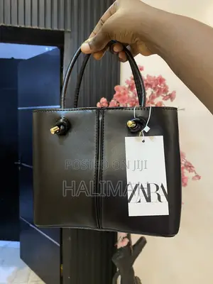 Zara Handbag - Sabuwar Baki Gaskiyar Fata