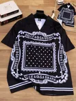 Dolce & Gabbana Bandana Print Cuban Collar Shirt - 5