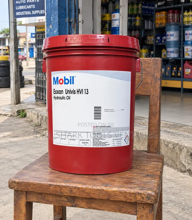 18.9L Pail Mobil Exxon Univis HVI 13 Hydraulic Oil - 1