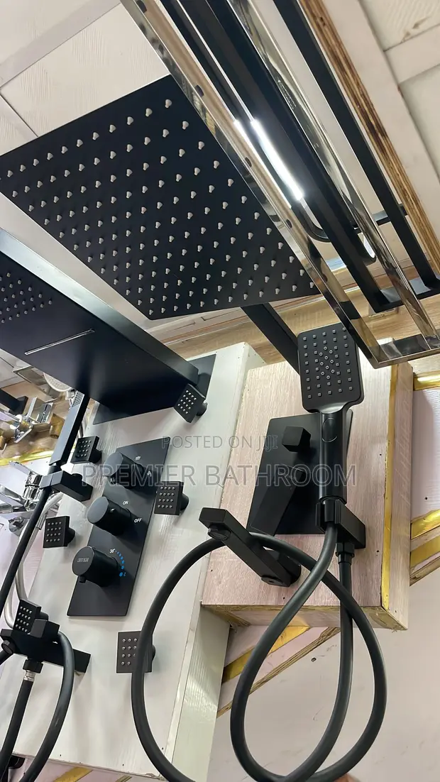 Master Black Conduit Shower - 5 Way - 1