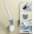 Wall Mounted Silicone Toilet Brush with Holder - 1