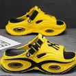 NY Yankees Chunk Platform Air-Cushion Slides Yellow - 1