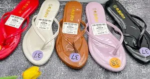Gina Women's Glossy Flat Thong Flip-Flops