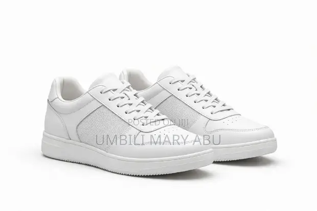 Brand New Women's Leather Sneakers - White, Size 38-42 - 1