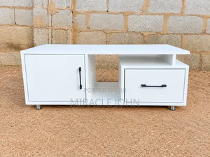 Luxury Center Table - White Engineered Wood