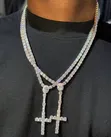 Iced Out Zirconia Tennis Chain with Pendant - 2