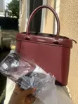Chrisbella Medium Burgundy Leather Handbag - 4