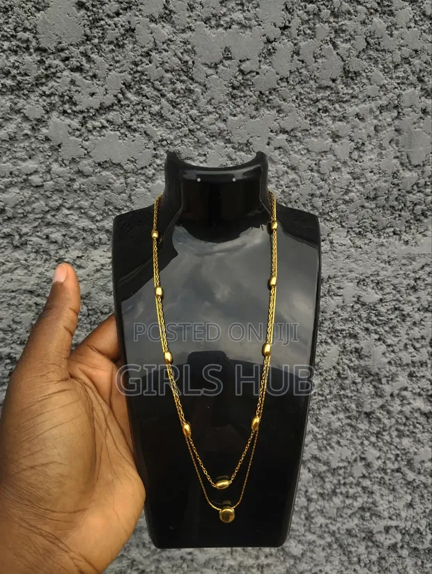 Layered Necklaces - Silver & Gold Stainless Steel - 1