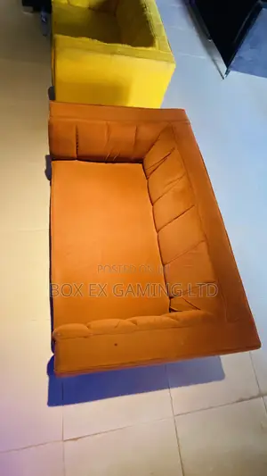 3 Used Two-Seater Sofas - Brown, Yellow, Green