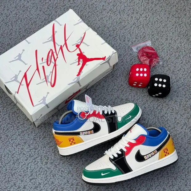 Air Jordan 1 Low Multi-Color Custom Sneakers - 1