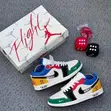 Air Jordan 1 Low Multi-Color Custom Sneakers - 2