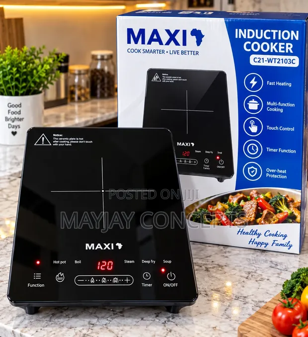 MAXI 2100W Induction Cooker with Pot, Touch Control - 1